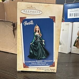 Hallmark Keepsake Barbie Ornament in Green Gown